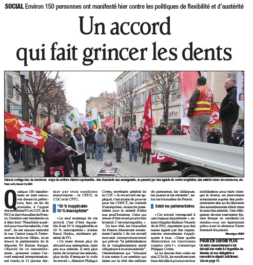 Article protestation accord national interprofessionnel DL 060313 