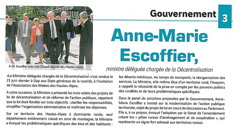 Visite AM Escoffier revue radical 8 juillet 2013