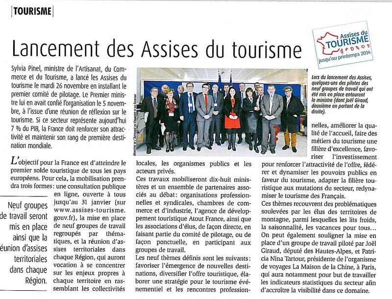 Journal de l'ANEM janvier 2014 assises du tourisme