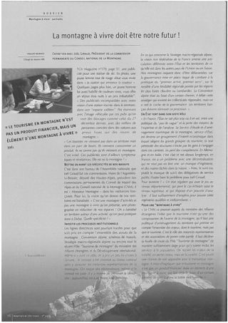 Mountainwilderness interview de JGIRAUD n° 99 mars 2015