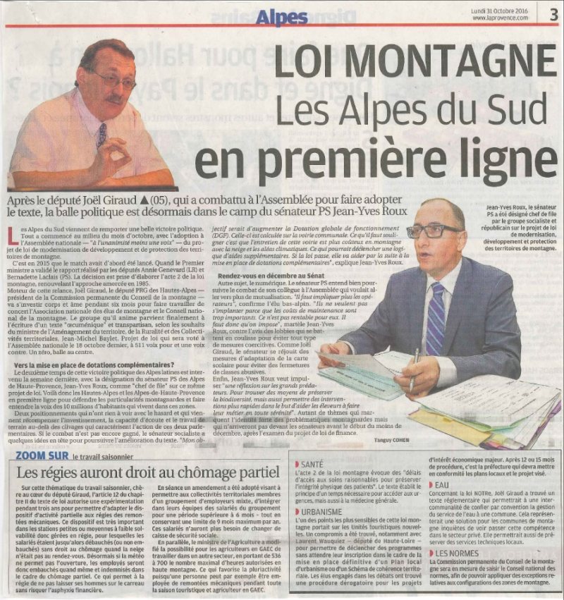 La Provence loi montagne 211016